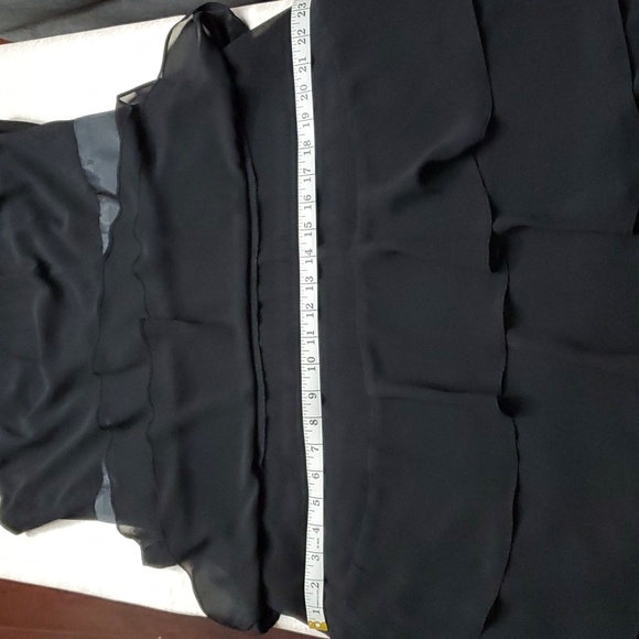 🆕️ EVAN-PICONE Black Halter Chiffon Tiered Ruffle Dress SIZE: 14 - Picture 9 of 9